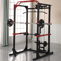 Barre de traction multi-prise Comercial Power Cage Squat Rack, barres de sécurité réglables, musculation pour la salle de sport à domicile