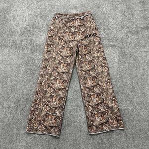 ワイドレッグ スウェットパンツ ダメージ加工 刺繍 ヴィンテージウォッシュ フレンチテリー ヘビーウェイト ジョガーパンツ カスタム フレアスウェットパンツ - Product Image 3