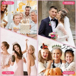 Nueva Corona de Plástico y Cristal para Novia, Elegante Adorno para la Cabeza, Decoración para Pastel de Boda - Product Image 2