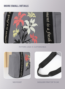 Voyage promotionnel grand concepteur mignon Logo personnalisé taille d'impression lavable Durable vierge fourre-tout coton sac à provisions en toile - Product Image 6