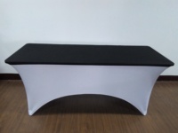 Nappe en Spandex, couverture de Table rectangulaire, extensible, avec décoration pour l'extérieur, pratique, 6 pieds, vente en gros,