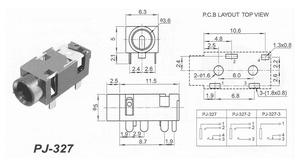 PJ-327 ช่องเสียบแจ็คเสียงสเตอริโอขนาด 3.5 มม., ช่องเสียบแบบ 5 พินแนวตั้งสำหรับพีซี/คอมพิวเตอร์, ขั้วต่อแบบ DIP ตัวเมีย - Product Image 6