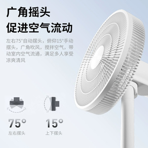 <b>Standing</b> Electric <b>Fan</b> 15 Blade Remote Control Silent Circulating <b>Fan</b> For Home Office Use - Product Image 4