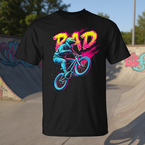 Camiseta Rad Bmx Stunt Action negra para hombre, ropa informal - Product Image 3