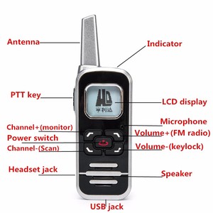 HELIDA T-M6P Mini Walkie Talkie PMR 446 Với FM Radio Hai Chiều Radio HF Thu Phát Vô Tuyến - Product Image 5