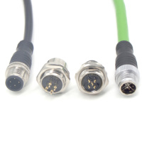 Conector Impermeable M12 de 4 Pines, Conjunto de Cable M12, Conector Circular M12 de 3 a 12 Pines