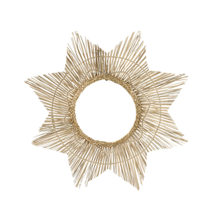 กระจกหวายธรรมชาติทำด้วยมือรูปทรงดาว/รูปดอกไม้ตกแต่งบ้านตามสั่งขนาดและรูปทรง - Product Image 3