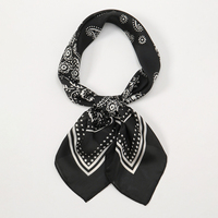 Bandana, Foulard imprimé cachemire, Écharpe carrée, Bandeau pour femme, Accessoire de mode, Bandeau pour cheveux, Petit foulard, Écharpe en soie.