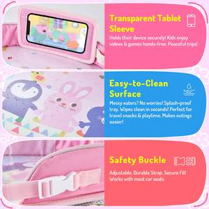 Échantillon gratuit, service FBA gratuit, plateau de jeu pour siège auto avec espace coloré, plateau de jeu pour collations pour tout-petits, plateau de voyage pour enfants - Product Image 5