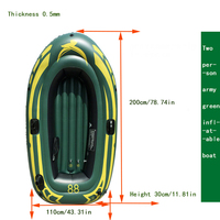 Bateau gonflable anti-friction, anti-gel, étanche, bateau de pêche double