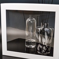 Ensemble cadeau diffuseur à roseaux en verre léopard fait main en gros, bouteille d'huile aromatique parfumée