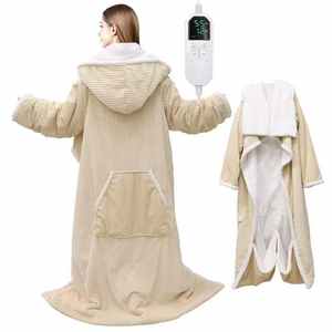 Sweat à capuche chauffant en flanelle de la série Noël moderne avec poches pour les pieds et manches, couverture TV, <span class=keywords><strong>robe</strong></span> chauffante - Product Image 1