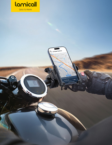 Lamicall 1S Nhanh Chóng Phát Hành Bp12 Xe Máy Xe Đạp Điện Thoại Núi Scooter Tay Lái Kẹp Điện Thoại Chủ Điện Thoại Di Động Chủ Cho Xe Máy - Product Image 3