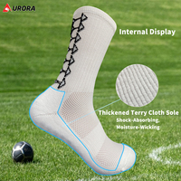 Chaussettes de football pour hommes de haute qualité Elite avec revers antidérapant, tricotées, semelle épaissie, chaussettes de sport performantes