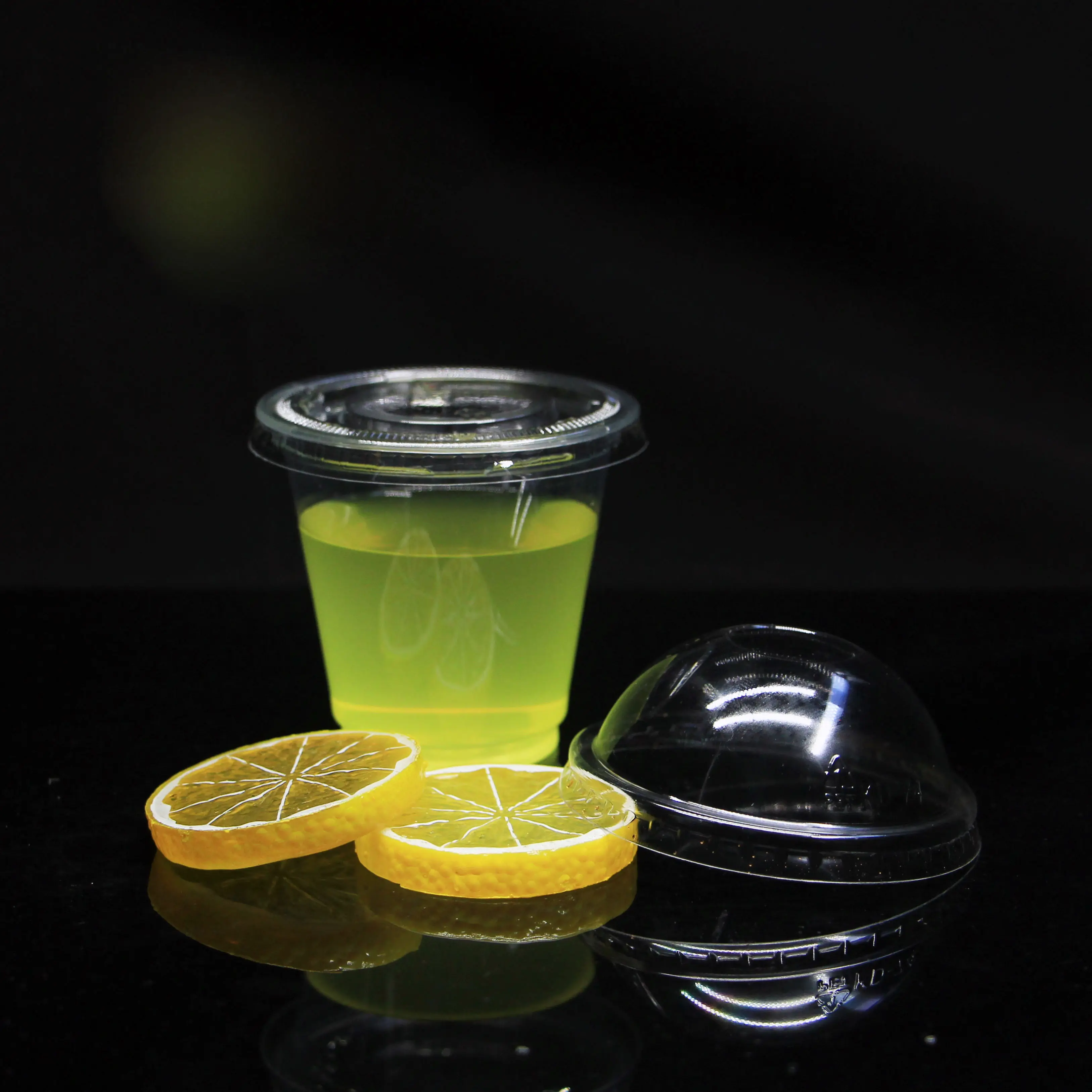 5 oz Disposable PET short cup Plastic Transparent cup With Lid Wholesale Custom Print Logo