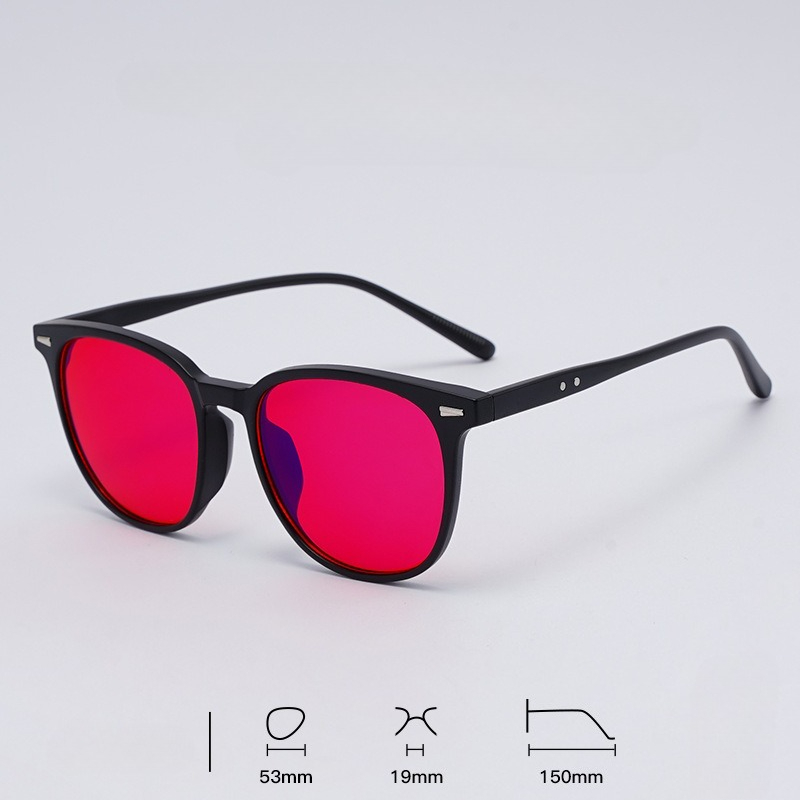 matt black with red lens