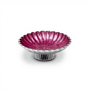 Moderna frutera con base de pedestal, diseño de esmalte de color hecho a mano, para servir comida en fiestas y decorar la mesa. - Product Image 1