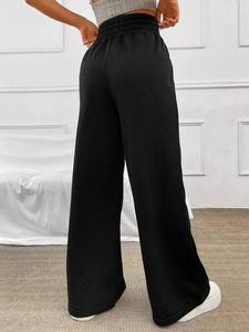 Pantaloni da Jogging <span class=keywords><strong>Donna</strong></span> in <span class=keywords><strong>Cotone</strong></span> 100% Traspirante con Vita Alta e Coulisse, Stile Streetwear Casual - Product Image 2