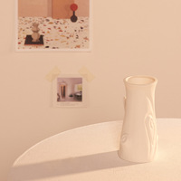 Vase en porcelaine durable de style nordique européen ARM LVG, vase en céramique pour arrangement floral, récipient hydroponique, décoration artistique pour la maison