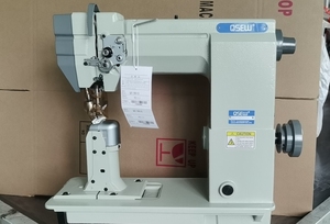 Máquina de coser industrial de pespunte de triple arrastre de alta resistencia con gancho grande y cama alta, de una sola aguja y accionamiento directo, modelo QS-1591BT - Product Image 4