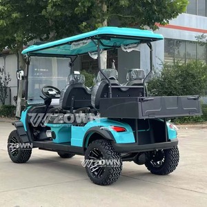 Voiturette de golf électrique ZOWN Cyan 4 places avec éclairage de toit LED et panier avant - Product Image 6