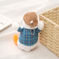 Porte-clés en peluche canard jaune mignon, poupée en peluche douce, breloque de sac Kawaii, mini peluche, cadeau
