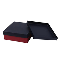 Ensemble de 2 boîtes cadeaux en papier rigide avec logo, personnalisées, petites, élégantes, à deux couleurs, avec couvercle à ouverture facile, couvercle pour le cou et base
