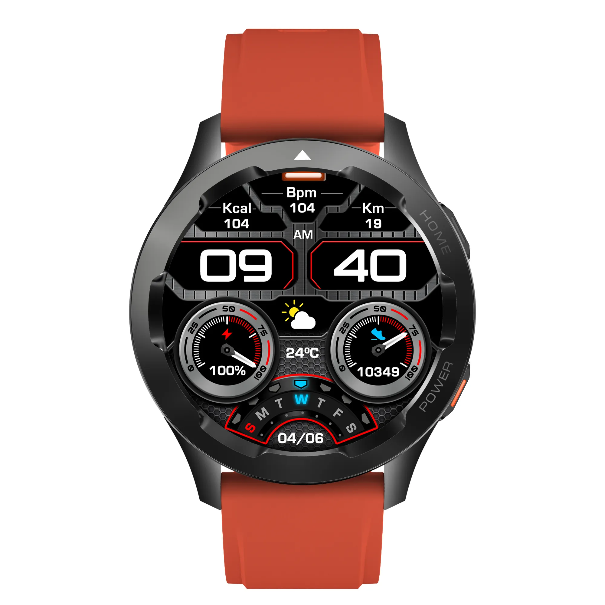 Smart Watch Zl12 mit rundem Herzfrequenz-Tracking-Display Unisex Full Touch SKD SmartWatch-Uhren für tragbare Geräte