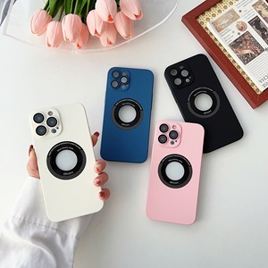 Funda magnética de teléfono para PC, carcasa de lujo con agujero de logotipo para <span class=keywords><strong>iPhone</strong></span> 14 Plus, <span class=keywords><strong>12</strong></span>, 13, 14 Pro Max, novedad de <span class=keywords><strong>2023</strong></span> - Product Image 3