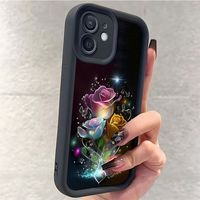 Coques de Téléphone Antichoc Luxe Fleurs pour iPhone 17 Air 16 15 Plus Pro Max 14 13 12 11 X – Housse de Protection Arrière Anti-chute