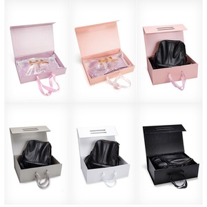 Custom Foldable Cardboard Cosmetics Makeup Jewelry Clothes Magnetic <b>Paper</b> Gift <b>Packing</b> Box with Ribbon - Product Image 5