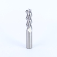 Fraise à queue carrée en carbure monobloc à 3 cannelures pour aluminium, à hélice élevée, polie, à queue droite, outil CNC