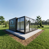 Conteneur habitable de 20 pieds avec mur entièrement vitré, Tiny House, Cabane à vue sur le complexe hôtelier, Cottage, Maison d'hôtes, Design moderne, Garantie de 3 ans