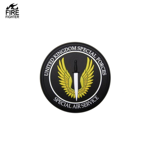 Épée en caoutchouc 3D des Forces spéciales britanniques avec ailes drôle tactique en gros Patch en silicone pour bricolage sweats à capuche zippés étiquette Applique - Product Image 2