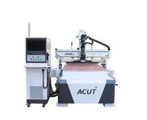 ACUT 1530 routeur CNC de travail du bois 1500x3000mm 9kw ATC avec changeur d'outils automatique, prix bon marché