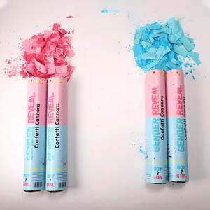 Cannone Sparacoriandoli Ecologico Ignifugo per Feste, Rivelazione del Sesso del Bambino, Baby Shower, Laurea, Natale - Product Image 1