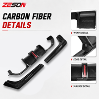 Diffuseur arrière en fibre de carbone sèche ZESON de style V avec éclairage pour BMW M3 F80 M4 F82 F83 2014-2018