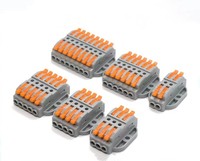 Connecteur de câblage rapide compact PCT-222~225, bornier à enfoncement 2P~5P, connecteurs de câblage rapides à enfoncement pour éclairage LED