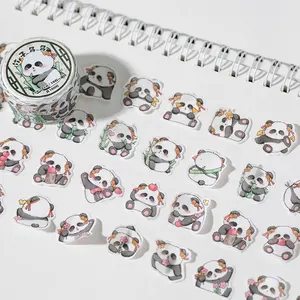 YUXIAN Die Cut Panda Tape Special-Shaped Tape Kawaii Chinese Style Decorative Cup Scrapbook Collage Chinoiserie Cartoon Tape