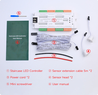Offres Spéciales 3A Contrôleur LED intérieur pour escalier PIR Motion Sensor Light Control DC12V/24V Dimmers Flexible LED Strip Stairway