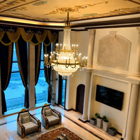 Lustre long en cristal européen, luminaire LED de luxe pour villa, salon, salle à manger, hôtel, hall, décoration et éclairage