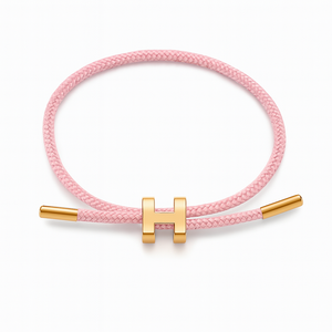 Rosa elastico cravatta per capelli con chiusura in metallo oro resistente elegante coda di cavallo accessorio di moda per le donne e le ragazze - Product Image 2