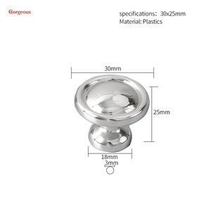 Kenop Lemari Dekoratif Berbagai Jenis, Grosir, Plastik, untuk Furnitur Lemari dan Meja Rias - Product Image 4