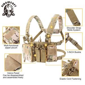 Sinairsoft CS Match Wargame TCM ชุดเสื้อกั๊กยุทธวิธีหน้าอก TCM กระเป๋านิตยสารซองหนังไนล่อน - Product Image 2