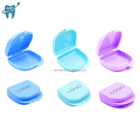 Boîte de rangement de prothèse orthodontique avec LOGO personnalisé, étui de retenue de protège-bouche coloré, boîte de rangement de prothèse orthodontique