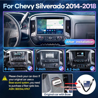 Estéreo para Auto Android de 13.1 Pulgadas Personalizado de Fábrica para Chevrolet Silverado GMC Sierra 2014-2018 con CarPlay Inalámbrico y Navegación GPS