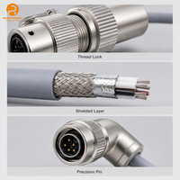 Kabel Ekstensi Industri IP67 M12 Sudut Kanan Female ke Female, Selubung PVC Abu-abu, Tembaga OFC untuk Peralatan Otomasi, Kabel Sinyal