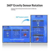 Écran portable IPS de 15,6 pouces avec connexion sans fil, diffusion d'écran sans fil, batterie intégrée, détection de gravité à 360 degrés