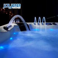 JOYEE Nouveau design de qualité, grand spa carré pour 5 personnes, spa de jardin, spa de fête, spa extérieur, jacuzzi chauffant