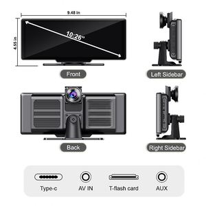 Cámara con Carplay Inalámbrico X429 para Android Auto, Pantalla Táctil Trasera HD 1080p, Lente Dual, WiFi, Visión Nocturna, Monitor de 10.26 Pulgadas - Product Image 3